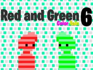Red and Green 6 Color Rain Online Puzzle Game