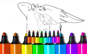 Anime Wolves Coloring Book Game